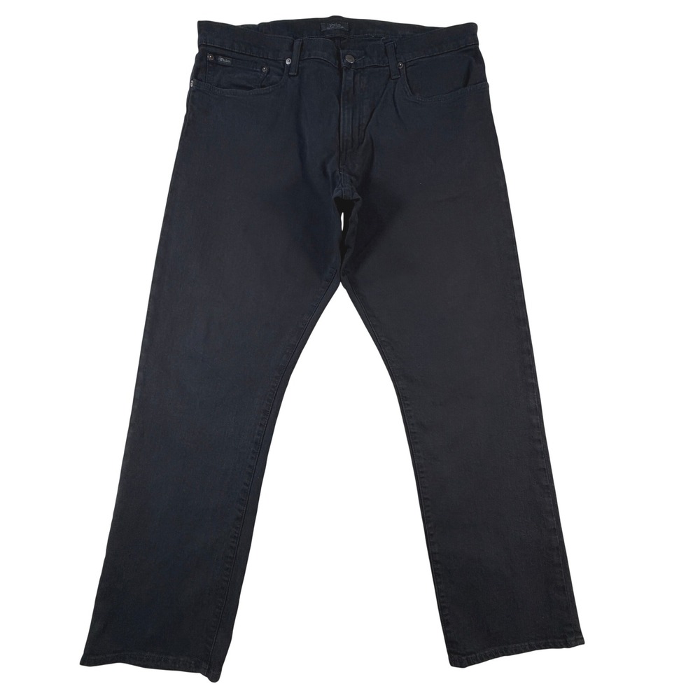 Polo Ralph Lauren Hampton Relaxed Straight Mens 36x32 Black Jeans Denim Pants